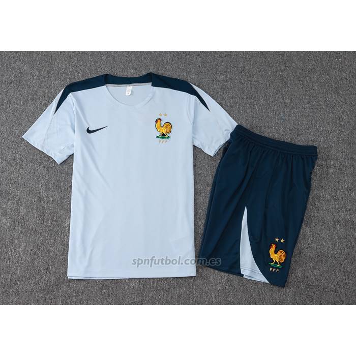 Chandal del Francia Manga Corta 2024-2025 Azul Claro - Pantalon Corto